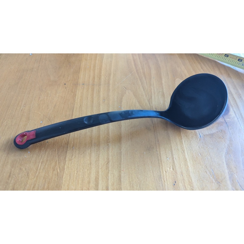 GoodCook Black Nylon Soup Ladle Red Hanging Loop Non-Stick‎ Safe 11.5 Inch